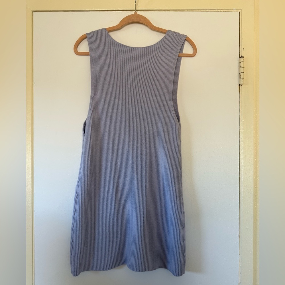 Light grayish blue mini sweater dress - Picture 2 of 2